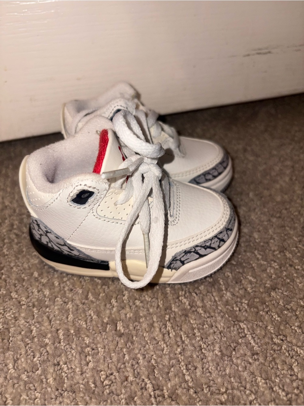 Kids White and Black Athletic Sneakers